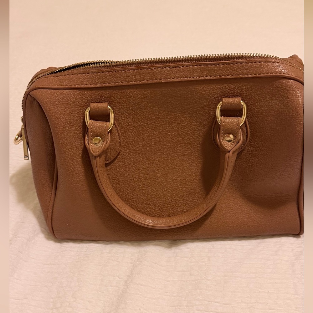 Chic Brown Leather Satchel